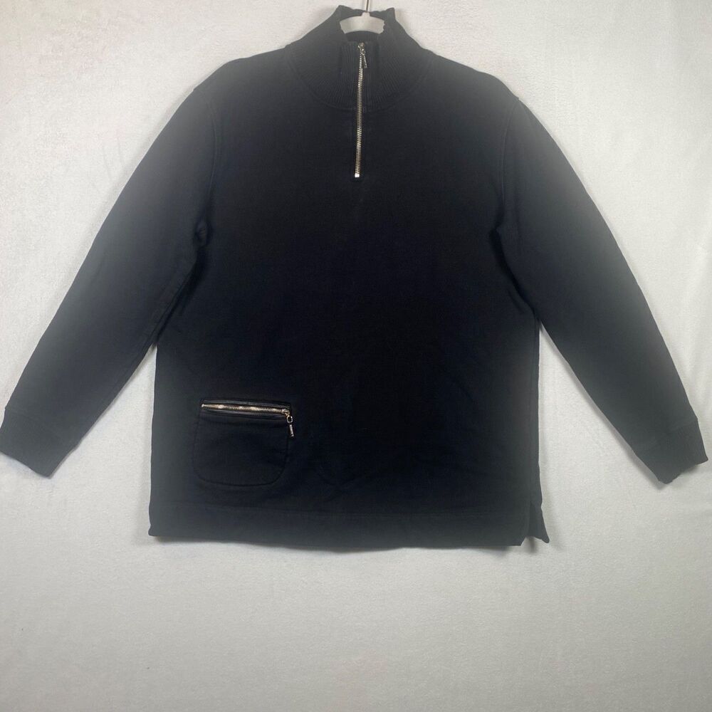 Lauren Jeans Co. Ralph Lauren Black Quarter-Zip Sweatshirt Women’s L